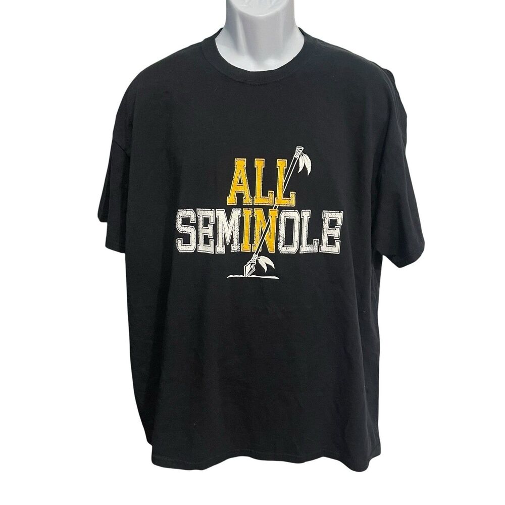 Vintage Seminole High school Texas Graphic T-Shirt Size 2XL Indians Maidens Top - Picture 2 of 8